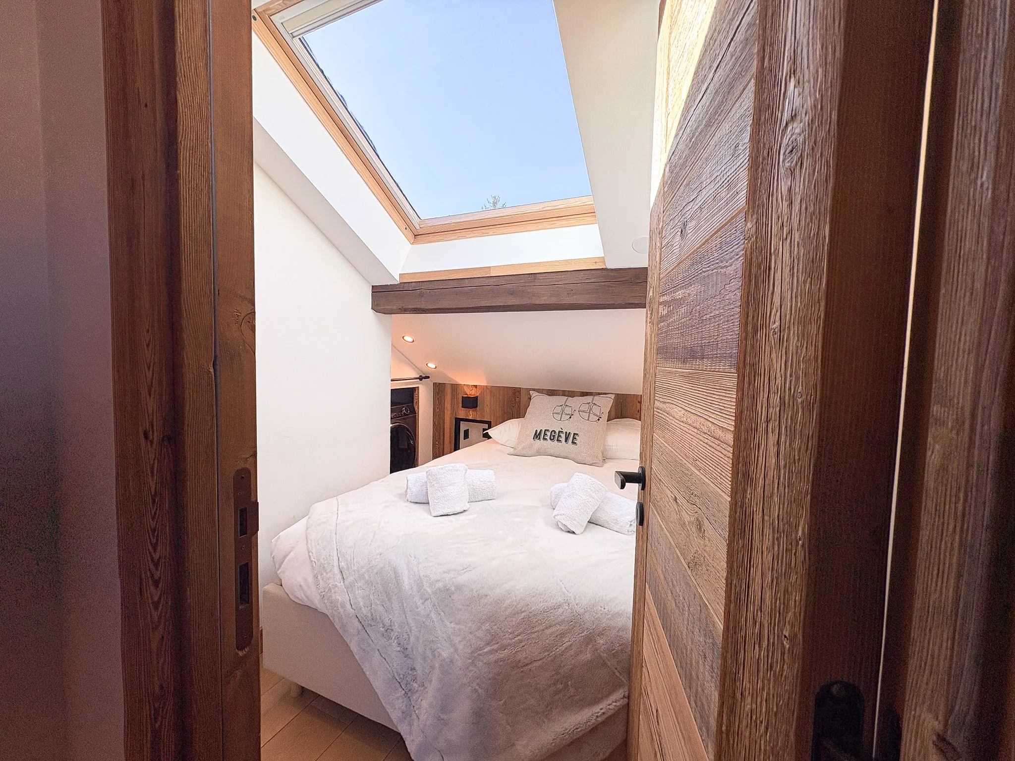 Chambre appartement central Megeve Les Peupliers