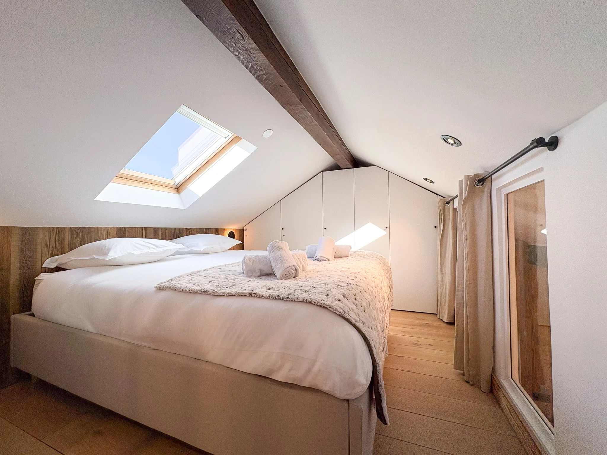 Chambre appartement central Megeve Les Peupliers